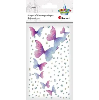 Set školních potřeb Kryształki samoprzylepne Motyle i dżety 117szt