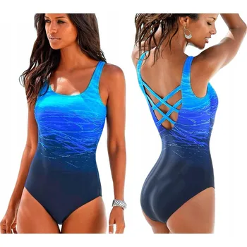 Dámské plavky Lelka jednodílné plavky modré barvy, velikost XXL