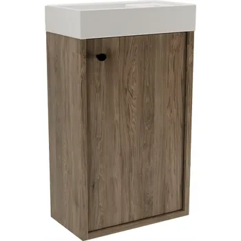 Šatní skříň BELINO 40 UM Koupelnová skříňka s umyvadlem Ořech Tmavý 40 cm Belino