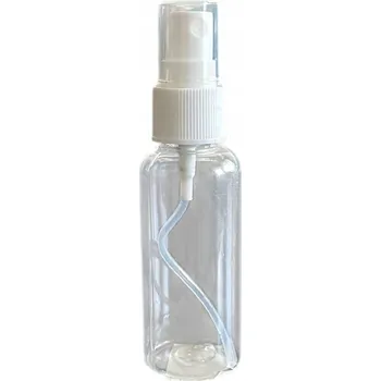 Malá cestovní lahvička s rozprašovačem na kosmetiku do letadla