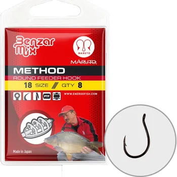 Rybářský háček Benzar Mix MARUTO 4626 4 BENZAR ROUND FEEDER (8KS/BAL.) HÁČEK Velikost: 8