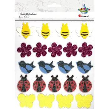 samolepka Samolepky brokátové mix 22ks