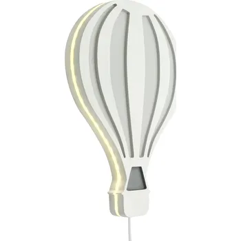 Lampička Noční Lampa Pro Děti Šedý Balón Na Zeď Závěsná Dřevěná LED Páska