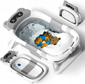 koupací vanička COOSEYA Skládací vanička Pro Miminka 0-12 měsíců, šedá