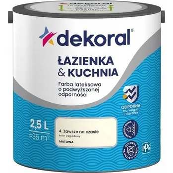 barva na zeď Dekoral latexová Barva na zeď 2,5 l vždy v módě, polomatná