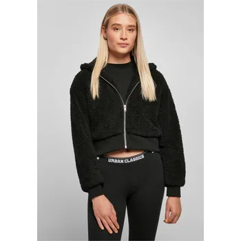 Dámská větrovka Ladies Short Oversized Sherpa Jacket - black 5XL