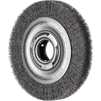 Brusný kotouč Pferd 43701206 | Rotační kartáč široký, univerzální, zvlněný drát POS RBU 15025/AK 32-2 INOX 0,20