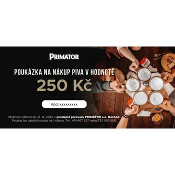 Dárkový potravinový koš Dárkový poukaz na pivo 250 Kč