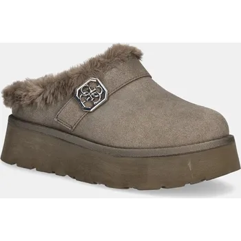 Dámské pantofle Pantofle Guess DOLMANA2 zelená barva, FLFDOC ESU06 FLFDOC.ESU06.GREEN 78X, EUR 39