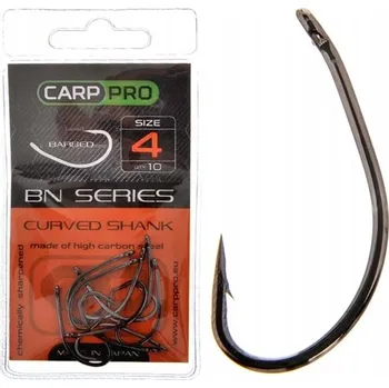 Rybářský háček CARP PRO Kaprové HÁČKY CURVED SHANK Velikost 6 BN 10 Ks