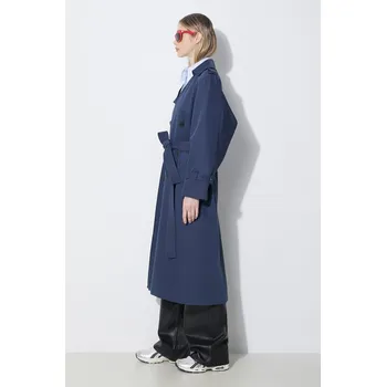 Trench kabát Kenzo Solid Elongated Kimono Trench FE52MA0729OV.77 námořnická modř 59X, vel. 34