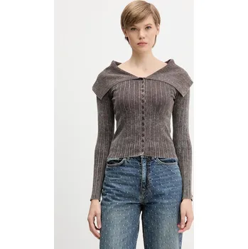 Dámský svetr Kardigan Guess Originals W5BR67.Z2YJ2 hnědá 88X, vel. S