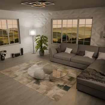 Koberec JUTEX Kusový koberec ARTE 16436 Y10 zelený BARVA: Zelená, ROZMĚR: 140x200 cm