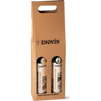 Papírový nosič s&nbsp;logem 2&nbsp;×&nbsp;0,5&nbsp;l