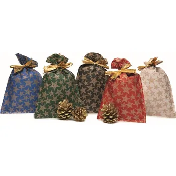 Dárková taška Sáček papírový 16x25 cm hvězdy