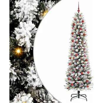 Vánoční stromek zahrada-XL Umělý vánoční stromeček s stojanem Bílá 210 cm PVC, kov a plast 3396117