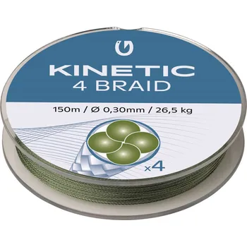 Kinetic Šňůra 4-Braid 150 m Dusty Green Průměr: 0,16 mm