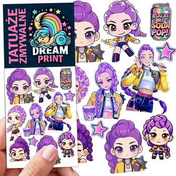 Tetování Filmové a herní tetování, dětské tetovačky, vodní smývatelné tetování na narozeniny, Dárek, upomínka, dočasné tetování pro děti, originální, opakovaně použitelné, Spousta Vzorů