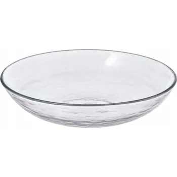 Talíř HLUBOKÝ TALÍŘ 19 cm KLADÍVKOVÉ SKLO BEZBARVÉ IKEA STRANDKRABBA