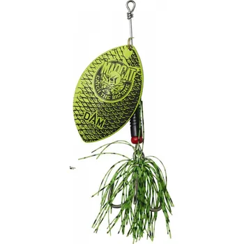 Umělá nástraha Sumcová Třpytka Madcat Big Blade Spinner 55 g Fluo green