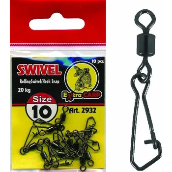 Extra Carp Rolling swivel with Hook snap Velikost: 20