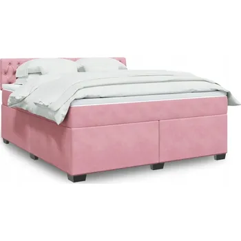 Postel Jednolůžková dřevěná postel VidaXL 180x200 cm, odstíny růžové