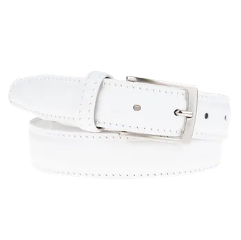 Opasek NovaKabelka.cz Pánský kožený pásek Cintura 5580 (3cm) bílá