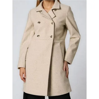 Dámský kabát Sinsay - Kabát - béžová - 600FH-02M - 600FH-02M-XXL