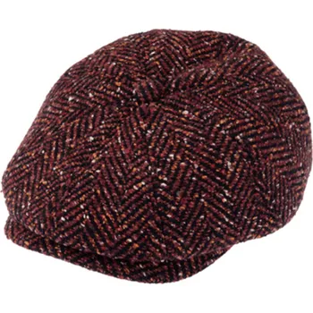 Čepice Fiebig - Headwear since 1903 Objemná bekovka Hatteras od Fiebig - bordo pekařská bekovka - Extra Wide Velikost: 55 cm (S)