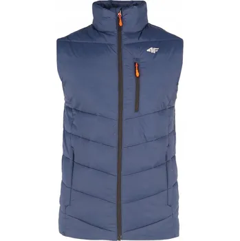 Pánská bunda 4F VESTA S NÁPRSÍ KAPSOU TMAVĚ MODRÁ BUNDA BEZ RUKÁVŮ PÉŘOVÁ VESTA M492 vel. S