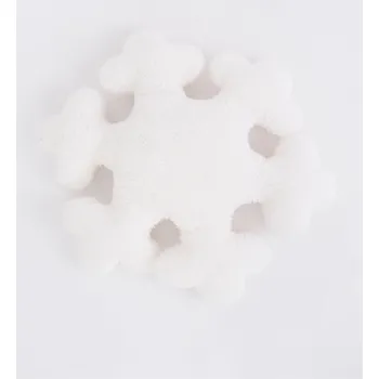 Dekorativní polštářek Vánoční polštářek - Sněhová vločka bílá