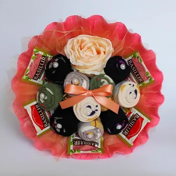 pracovní ponožka Ateliér Confetti Kytice z dámských ponožek - Esmeralda Velikost ponožek: 35-38