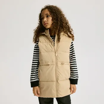 Dívčí oblečení Reserved - Pikovaná vesta s leskem - béžová - 216EX-08X - 216EX-08X-U14