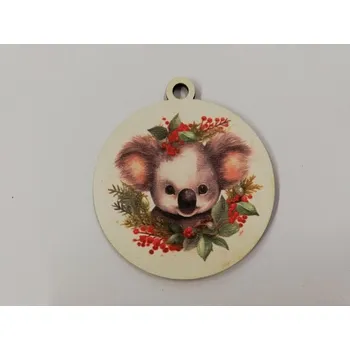 Vánoční dekorace Vánoční výřez baňka - koala