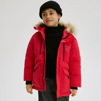 Chlapecká bunda Reserved - Zateplená bunda s kapucí - červená - PN615-33X - PN615-33X-116