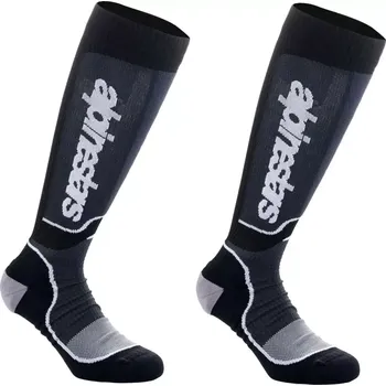 Pánské ponožky Dlouhé ponožky/podkolenky ALPINESTARS MX PLUS barva šedá/černá (vhodné do off-road botů )