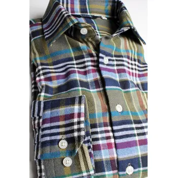 LUIZ Pánská flanelová košile Bruno 196 >PRODLOUŽENÁ DÉLKA< Velikost: 46