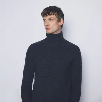 Pánský svetr Reserved - Svetr s příměsí merino vlny - tmavě šedá - 953GC-90M - 953GC-90M-M