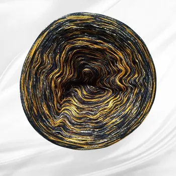 Příze Příze Alize, s.r.o. Rosie melange 1200m 3N - černá, hořčicová, zlatý lurex II.