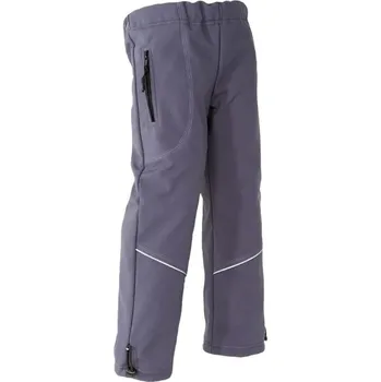 Chlapecké kalhoty ADELLINO Softshellové kalhoty Adellino podšité fleece ŠEDÁ - 116