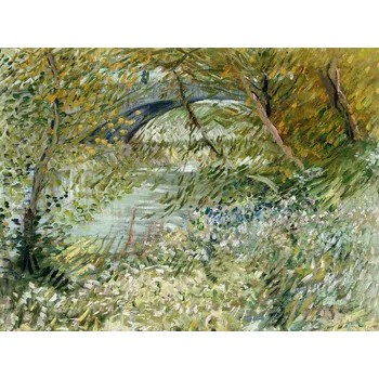 Plakát Obrazová reprodukce River Bank in Springtime Vincent van Gogh 40 x 30 cm