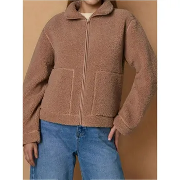 Oblečení a móda Sinsay - Mikina sherpa - hnědá - 985FI-82X - 985FI-82X-M