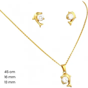 Náušnice Řetízek+přívěsek+náušnice 24314802