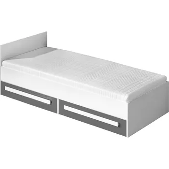 Postel Slevadoma Dětská postel MALIA 11 ( 90x200 ) - bílá / šedá lesk