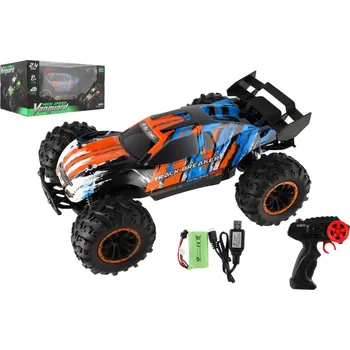 RC model auta Teddies RCc auto Buggy rychlostní - 40 cm - dobíjecí pack + baterie - oranžovo-modrá