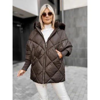 Prošívaná zimní bunda LILY čokoládově hnědá Velikost: L