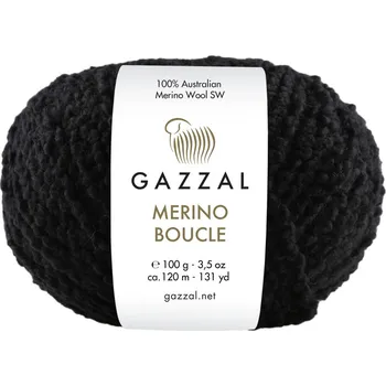 Příze Gazzal Příze Merino Boucle 3766 černá