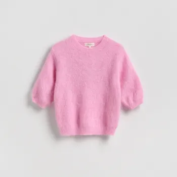 Dámský svetr Reserved - Svetr ze směsi mohéru - růžová - 365HK-30X - 365HK-30X-XL