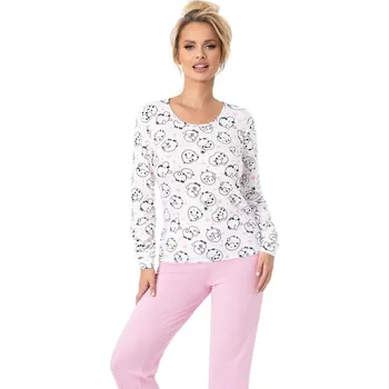 Dámské pyžamo Dámské dlouhé pyžamo Donna Sheep long růžové S Růžová