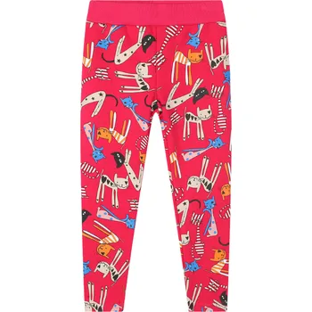 Dívčí kalhoty DÍVČÍ ZATEPLENÉ LEGÍNY růžové Kugo YL1092